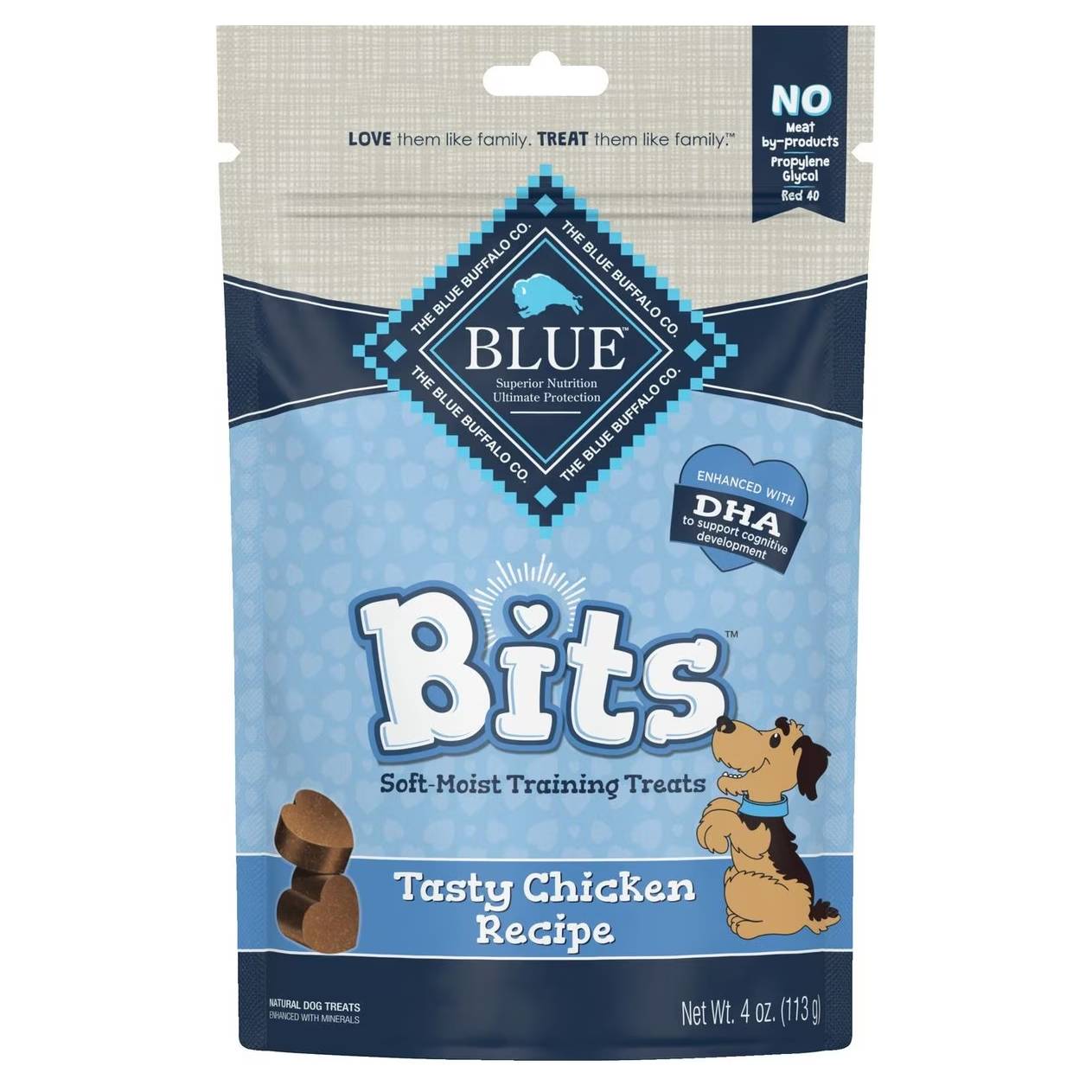 Blue Buffalo Blue Bits Tasty Chicken Recipe Soft-Moist Training Dog Treats