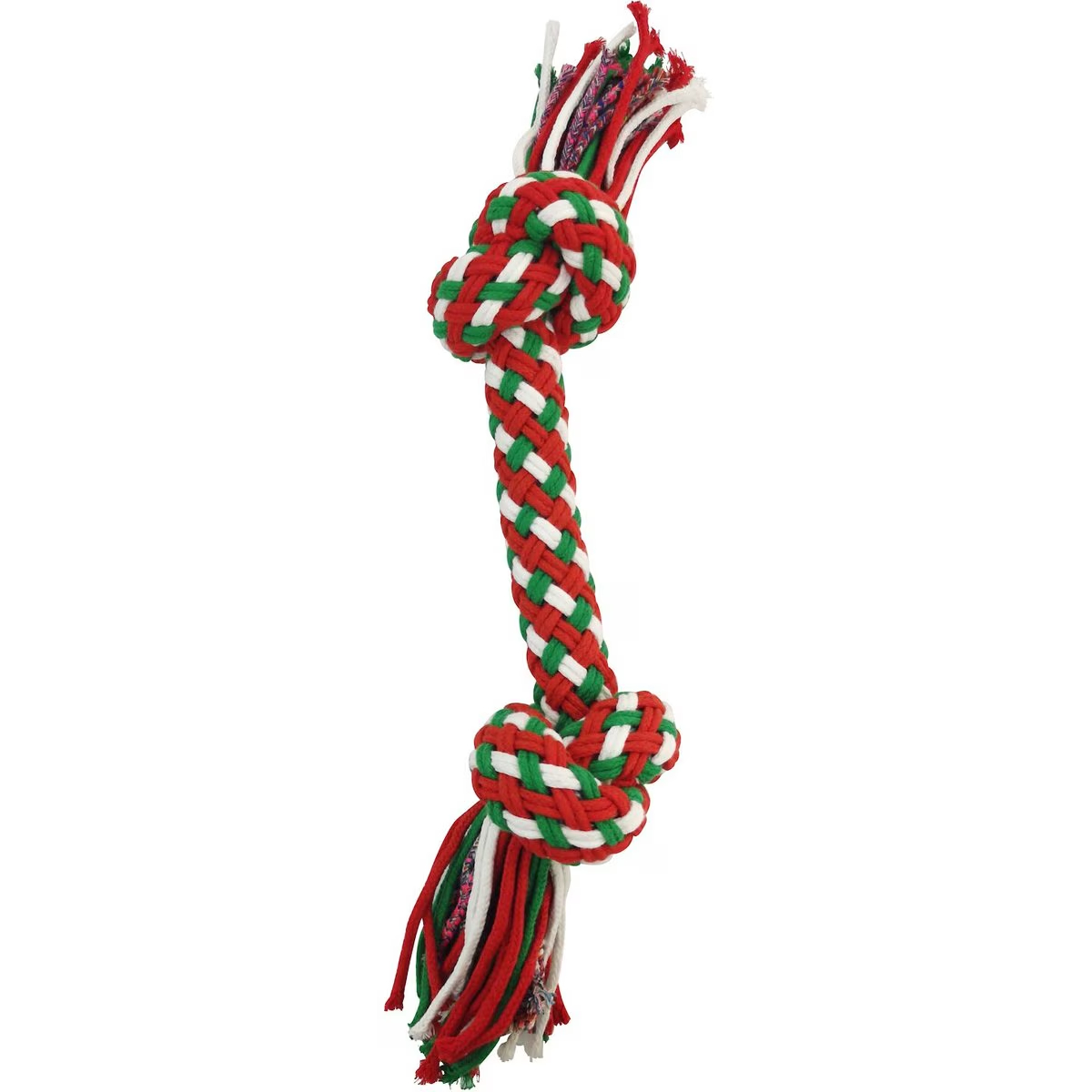 Frisco Double Knot Tri-Color Rope Fetch Dog Toy