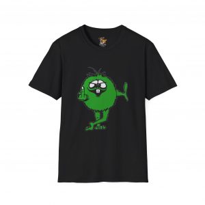 GenX Green Monster Graphic Tee in Cark Colors , Cartoon Shirt, Everyday Fashion