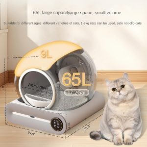 Smart Litter Box with Ionization Deodorization, Automatic Sensor Cleaning Litter Box